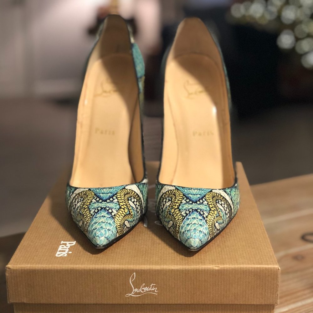 Christian Louboutin So Kate 120 Python Inferno